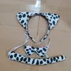 Halloween Animal conjunto de tres piezas para niños diadema con pinza Tigre Negro Leopardo Leopardo diadema de felpa al por mayor