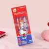 Yuemu Genuino Hello Kitty Edición Limitada Roja y Azul Bolígrafo de Gel Retráctil Jt829 para Estudiantes de Primaria St Bolígrafo de Secado Rápido para Exámenes Negro