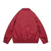 Chaqueta de Cuero para Primavera y Otoño Estilo Americano Ropa de Trabajo Solapa Moderna Casual Retro Color Sólido Solapa Marca Moderna Chaqueta de Cuero para Hombres y Mujeres