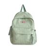 Mochila Escolar Ins Transfronteiriça Mini Simples Xadrez para Meninas Mochila Leve para Mamãe Mochila de Viagem para Maquiagem