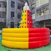 Torre de Escalada Inflable en Forma de Cono Roja, Amarilla y Azul con Muros de Protección de Amortiguación Circulares, Equipo para Actividad Física Infantil al por Mayor