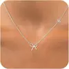 Nuevo Collar de Lazo de Moda de Amazon Temperamento Colgante de Corazón Cadena para Clavícula Regalo de Cumpleaños para Mujer Día de San Valentín