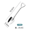 Cuchara de Acero Inoxidable 304 Cuchara Sopera Mango Largo Cuchara para Mezclar Creativa Linda Vajilla Occidental Cuchara para Niños Cuchara Redonda Cuchara Pequeña