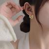 Brincos de Argola em C Multicamadas para Mulheres, Estilo Minimalista Cool, Brincos Únicos e Estilosos, Acessórios de Orelha da Moda Hip-Hop