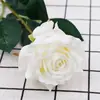 Flor Artificial de Rosa Cruzada Decoración de Boda Flor Artificial de Rosa Rosa Única de Seda Aspecto Realista de Gama Alta Venta al por Mayor desde el Fabricante
