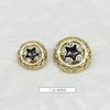 Novo estilo Chanel estilo estrela de cinco pontas diamante metal decorativo botão suéter malhas tweed terno jaqueta botão