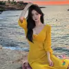 Maiô Biquíni para Mulheres 2025 Novo Estilo Amarelo Gengibre Floral Litoral Sexy Estilo Férias Conjunto de Três Peças com Saída de Praia para Fontes Termais
