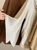 Blusa de tricô com design estilo coreano, mangas 3/4 sino para mulheres, novo modelo de início de outono com fitas, cintura plissada, elegante e modeladora
