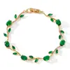 Pulseira Fofa e Doce Estilo Ins Mais Vendida Transfronteiriça com Flores, Folhas, Borboleta, Zircônia e Pulseira de Cobre, Presente de Dia dos Namorados