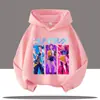 Sudadera con capucha fina de moda infantil, estampado de Kpop, anime, dibujos animados, venta caliente, jersey de cuadros para primavera y otoño de Amazon