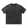 Camiseta estilo retrô americano 260g, lavagem pesada, com aspecto desgastado, corte solto oversized, ombros caídos, manga curta, unissex, pode ser estampada com designs
