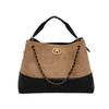 2025 Nova Bolsa Saco de Couro Fosco Retrô Bolsa de Corrente Retrô com Rombos Venda Quente Transfronteiriça Nova Bolsa Feminina Estilo Popular