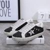 Plantillas Desodorantes de Cuero Genuino, Tenis Auténticos con Lentejuelas, Estilo Callejero Harajuku, Zapatos Sucios con Patrón de Estrellas, Tenis Blancos, Zapatos Talla Grande para Pareja, Forro de Felpa