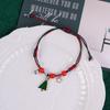 Pulseira Quente de Natal para Casal Corda de Mão de Puxar Popular na Europa e América Pulseira de Melhor Amigo de Casal Papai Noel Joias Transfronteiriças