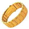 Artículo Popular Transfronterizo: Pulsera Magnética Antigua de Cobre Rojo de Tres Filas para Hombres, Pulsera Magnética Ancha con Escudo Cuadrado en Relieve