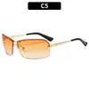Nuevas gafas de sol de moda sin montura Y2K para chicas populares moda transfronterizas europeas y americanas ins pequeño libro rojo cóncavas gafas de sol altas