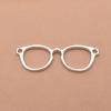 Accesorios de joyería de aleación DIY, gafas grandes de plata antigua, 53*19 mm, doble agujero, joyería retro, venta al por mayor