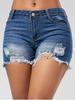 Populares Shorts de Mezclilla con Flecos Deshilachados para Mujer, Suministro Transfronterizo de Comercio Exterior Europeo y Americano