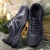 Novos Sapatos de Treino Masculinos Preto Ultraleves Sapatos de Treinamento Físico para Bombeiros Verão Respiráveis Sapatos de Corrida para Caminhada e Montanhismo ao Ar Livre