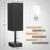 Fornecimento exclusivo transfronteiriço para a Amazon: Luminária de mesa de tecido de quatro lados com interruptor de zíper, luminária de estudo funcional A+C USB, luminária de cabeceira