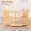 Gabinete de Juguetes de Madera Maciza para Jardín de Infantes Gabinete de Esquina Gabinete de Almacenamiento Infantil Gabinete para Mochilas Gabinete para Zapatos Estantería Combinación de Gabinete para Materiales Didácticos Montessori