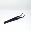Pinzas de Acero Inoxidable Especiales para Venta al por Mayor Herramienta Antiestática de Alta Precisión con Punta Gruesa Curva y Puntiaguda Set de Clips de Belleza