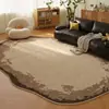 Tapete de Cashmere Sintético, Jogo de Tapetes Irregulares Estilo Antigo para Sofá e Mesa de Centro na Sala de Estar, Tapete de Alta Qualidade para o Lado da Cama no Quarto, Tapete de Chão de Formato Irregular