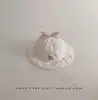 Chapéu de pescador para meninas, primavera e outono, laço fino e doce, chapéu de pescador para meninas, pequeno, meses de idade, guarda-sol, chapéu de bacia ajustável para o verão