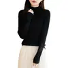 Suéter grueso de punto medio de cuello alto para otoño e invierno para mujer, suéter de punto de 7 puntos al por mayor con textura de trenzado, vintage y texturizado