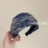 2025 Nueva Diadema de Color Denim Accesorios Coreanos para el Cabello Diadema Ultrancha con Lentejuelas Diadema Super Brillante Pasador Nueva Moda