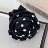 Wave Dot Rose Flor Anel de Cabelo Cabelo Rabo de Cavalo Bola Acessórios para o Cabelo Textura Avançada Corda de Cabelo Elegante com Flor de Cabeça para Mulheres