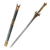 Espada de Vidro Dourada Espada Nengzihao de Shen Guanglong Espada e Lâmina Integradas Longquan Peça de Exibição da Coleção de Presentes Arma Branca Sem Afiação