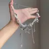 Colar de Franja Estrela de Cascalho Transparente Doce e Cool 2025 Novo Nicho Sexy Y2K Indústria Pesada Tendência Cool Corrente de Clavícula