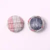 Tecido Xadrez Vintage Estilo Coreano Acessórios Redondos DIY Roupas Grampo de Cabelo Capa de Celular Patch Decoração Materiais Acessórios