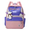 Mochila Escolar para Aluno do Ensino Fundamental e Médio Pingente Fofo Decorativo Bolsa para Computador Mochila Doce Fresca Mochila Versátil de Grande Capacidade