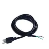 Cable de alimentación de enchufe de tres clavijas americano Cable de alimentación americano Cable de alimentación estándar americano Cable de alimentación estándar americano línea de cola desnuda