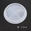 Molde de Resina de Cristal DIY Amapola Plato Redondo Posavasos Plato de Resina Hecho a Mano Espejo Redondo Molde de Silicona