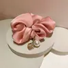 [Processamento e Personalização] Cor Sólida, Alta Qualidade, Elegante, Elegante Retrô Coreano, Scrunchie Fashion Grande para Mulheres