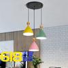 Nueva Lámpara Colgante para Comedor con Tres Cabezales, Moderna Simple Macarrón Creativa Comedor Ins Barra de Bar Personalidad Mesa de Comedor Tira