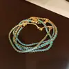 Conjunto de pulseiras com fecho redondo de zircônia cúbica metálica super brilhante, uma pulseira luxuosa e de alta qualidade com um design requintado e moderno, perfeita para um estilo versátil