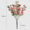 Flores de Camélia Artificiais, Buquês de Flores Artificiais Italo, Decoração para Sala de Estar, Decorações para Corredor de Casamento, Atacado Transfronteiriço
