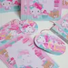 Set de Reversos de Tarjeta Dibujo Animado Lindo Tarjeta Pequeña Bolsa Autoadhesiva Tarjeta Pequeña Ins con Tarjeta de Empaque Bolsa OPP