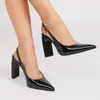 Tacones Altos Elegantes de Punta Otoño Nuevo Puntera Abierta Espalda Descubierta Moda Diseño de Nicho Sandalias de Tacón Grueso Tacones para Mujer Transfronterizos
