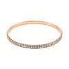 Pulseira Redonda Geométrica Estilo Luxo Leve com Diamantes, Pulseira Versátil Moda Minimalista Francesa, Acessório de Mão Elegante de Alto Padrão Nicho