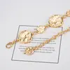 Cadena de Cintura para Mujer de Metal de Gran Tamaño Estilo Étnico Transfronterizo Cadena de Cintura Estilo Étnico Estilo Nuevo Oro y Plata en Stock