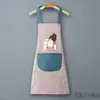 Delantal de cocina doméstico lavable, impermeable y a prueba de aceite, cinturilla de cocina de moda para hombres y mujeres, ropa de trabajo.