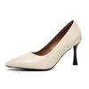 Zapatos de Salón Simples de Punta Fina para Primavera y Otoño, Zapatos de Boca Baja, Tacones Altos Delgados, Tallas Grandes 40-45, Zapatos Amazon