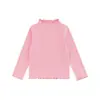 Camiseta Verde con Borde de Seda para Niñas Wulibuyi 2026 Primavera y Otoño Linda y Cálida Camiseta de Cuello Semialto Moderna