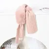 Cachecol feminino inverno estilo coreano moderno versátil quente imitação de pelo de coelho Rex pelúcia tricotada proteção cruzada para o pescoço pequeno lenço primavera e outono