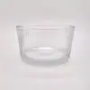 Suporte de Vela de Vidro Casual Suporte de Vela Cilíndrico Baixo Copo de Vidro Cheio de Cera Suporte de Vela de Aromaterapia Tigela de Condimentos Recipiente de Vidro DIY